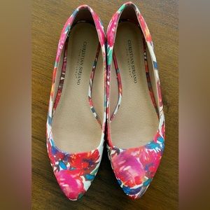 Christian Siriano Floral Flats